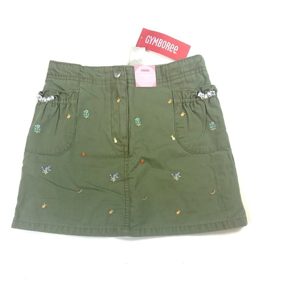 NWT Gymboree Girl Embroidered Pocket Skort & Clothesline Eyelet Sleeve Tee Size - Picture 2 of 9